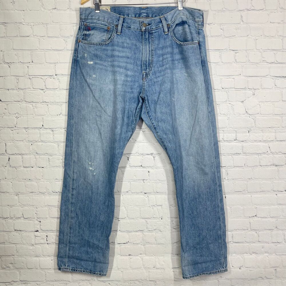 Polo Ralph Lauren Jeans Mens 36X36 Blue Authentic Dungarees Straight Leg Denim